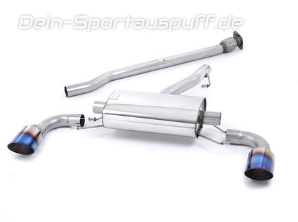 Milltek Edelstahl Duplex Racing-Komplettanlage ab Kat Toyota GT86 je 115mm rund doppelwandig abgeschrägt Titan burned