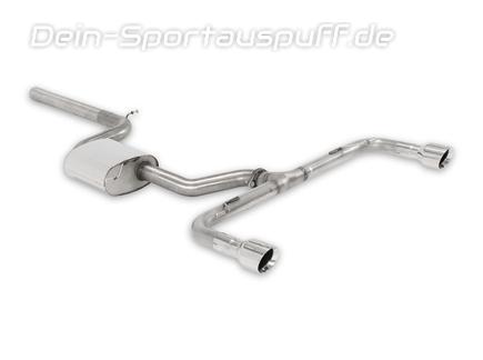 Milltek Edelstahl Ø76mm Duplex Racing-Komplettanlage ab OPF VW Golf 7 GTI Facelift 245 Performance + TCR je 100mm rund doppelwandig abgeschrägt