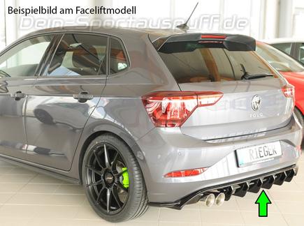 Rieger Heckeinsatz ABS/schwarz glänzend für Doppelendrohr links VW Polo 6  GTI Typ AW günstig online kaufen 