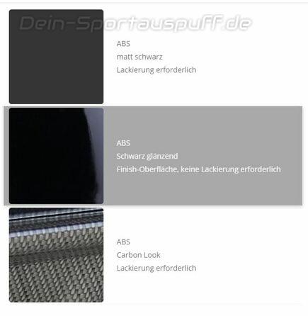 Rieger Heckeinsatz ABS/schwarz matt für Doppelendrohr links VW Polo 6 GTI Typ AW Facelift (ab 06/2021)