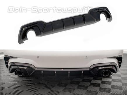 Maxton Heckeinsatz Diffusor schwarz glanz für BMW 3er G20/G21 mit M-Paket