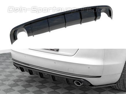 Maxton Heckeinsatz Diffusor schwarz glanz für Audi A8 D4