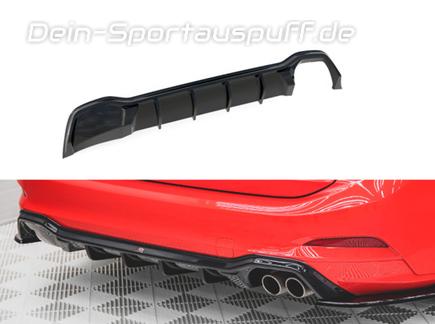 Maxton Heckeinsatz Diffusor schwarz glanz für Ford Focus 4 Turnier ST-Line