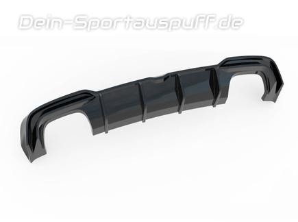 Maxton Heckeinsatz Diffusor schwarz glanz für Audi S3 8V Limousine Facelift