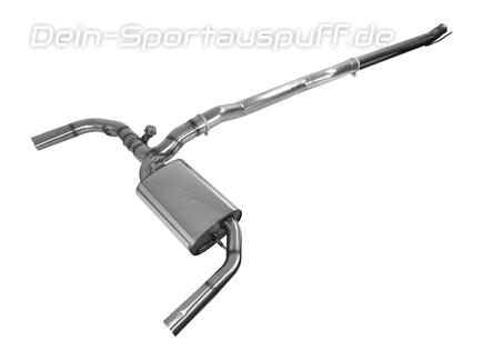 EGO-X Edelstahl Ø89mm Sportauspuff-Komplettanlage ab Kat mit Klappensteuerung Mercedes CLA45 AMG C117 für originale Endrohre