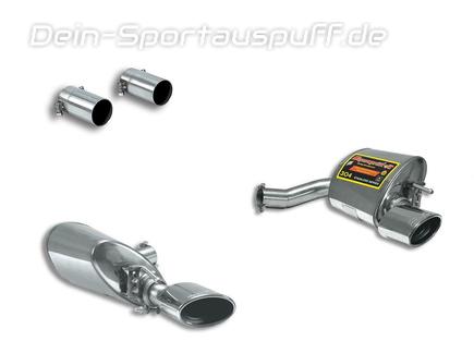Supersprint Edelstahl Duplex Sportauspuff Mercedes SL R230 je 145x95mm oval eingerollt abgeschrägt