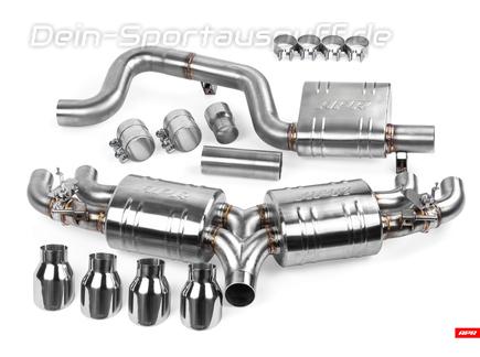 APR Edelstahl Duplex Ø76mm Sportauspuff-Komplettanlage ab Kat VW Golf 7 R Facelift