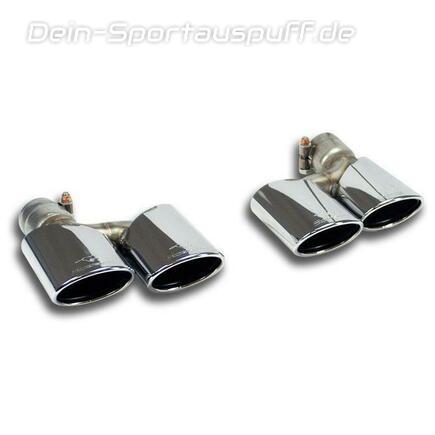 Supersprint Endrohrsatz Rechts-Links je 2x120x80mm für Mercedes C63 AMG Heckschürze