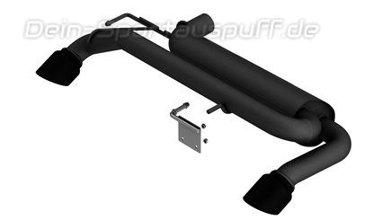Borla TOURING Edelstahl Duplex Sportauspuff Ford Bronco 2.7l je 101mm rund eingerollt abgeschrägt in schwarz