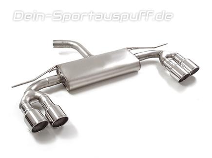 Ragazzon Edelstahl Duplex Sportauspuff Audi A3 8Y Sportback 30 TFSI je 2x102mm rund eingerollt abgeschrägt