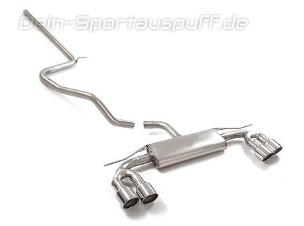 Ragazzon Edelstahl Duplex Racing-Komplettanlage ab OPF Audi A3 8Y Sportback 30 TFSI je 2x102mm rund eingerollt abgeschrägt