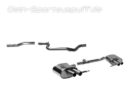 Bastuck Edelstahl Racing-Komplettanlage ab Kat VW Arteon R-Line Frontantrieb für originalen Endrohrausgang