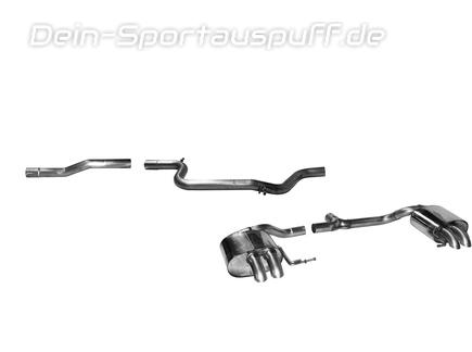 Bastuck Edelstahl Racing-Komplettanlage ab Kat VW Arteon Frontantrieb 2x63mm rund scharfkantig nach unten gebogen