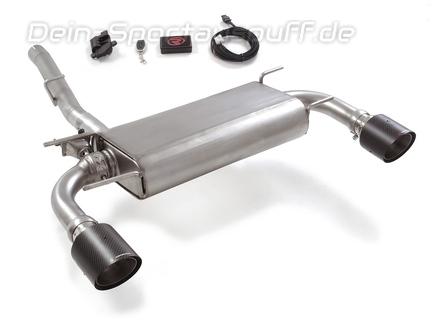 Ragazzon Edelstahl Duplex Sportauspuff inkl. Klappensteuerung Toyota GR86 je 118mm rund scharfkantig abgeschrägt aus Carbon