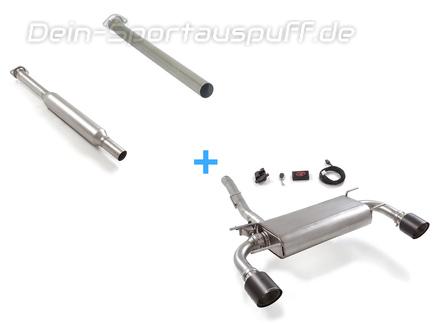 Ragazzon Edelstahl Duplex Racing-Komplettanlage ab OPF inkl. Klappensteuerung Toyota GR86 je 118mm rund scharfkantig abgeschrägt aus Carbon
