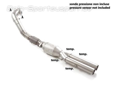 Ragazzon Edelstahl Downpipe mit 200-Zeller Sport-Kat inkl. OPF-Ersatzrohr Audi RS Q3 F3 inkl. Sportback