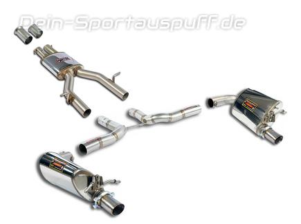 Supersprint Edelstahl Duplex Sportauspuff-Komplettanlage ab Kat Mercedes E-Klasse Cabrio A207 Facelift E320 E400 für originale Endrohre