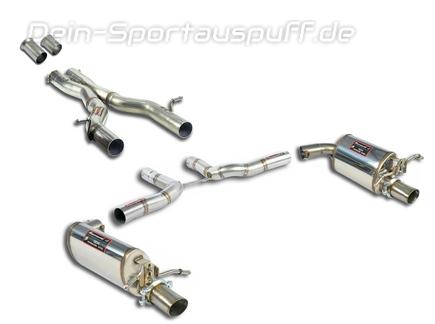 Supersprint Edelstahl Duplex Sportauspuff-Komplettanlage ab Kat Mercedes E-Klasse Cabrio A207 Facelift E350 d Bluetec für originale Endrohre