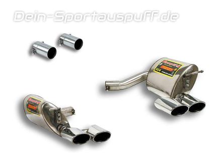 Supersprint Edelstahl Duplex Sportauspuff Mercedes E-Klasse W211/S211 E200 Kompressor je 2x120x80mm oval eingerollt abgeschrägt