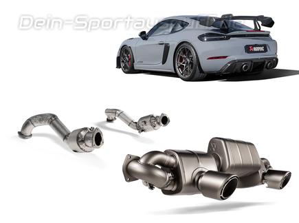 Akrapovic Evolution Race Line Titan Sportauspuff-Komplettanlage ab Krümmer Porsche 718 Cayman GT4 RS