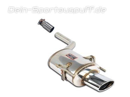 Supersprint Edelstahl Sportauspuff Mercedes C-Klasse W202/S202 C180-C230 C200D-C250D 145x95mm oval eingerollt abgeschrägt