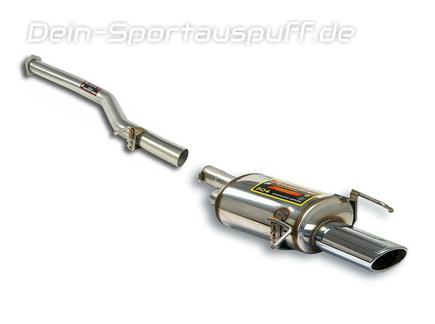 Supersprint Edelstahl Racing-Komplettanlage ab Kat Mercedes C-Klasse W203/S203 C180-C240 inkl. C320 145x95mm oval eingerollt abgeschrägt
