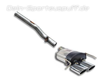Supersprint Edelstahl Sportauspuff-Komplettanlage ab Kat Mercedes C-Klasse C30 CDi AMG W203 2x120x80mm oval eingerollt abgeschrägt