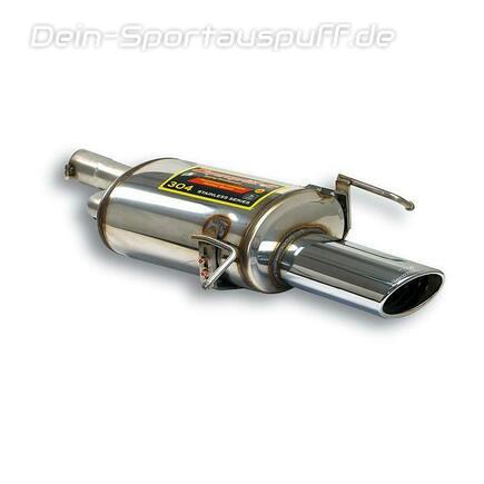Supersprint Edelstahl Sportauspuff Mercedes C-Klasse W203/S203 C180-C320 inkl. Diesel 145x95mm oval eingerollt abgeschrägt