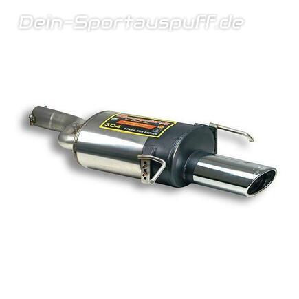 Supersprint Edelstahl Sportauspuff Mercedes CLK W209 CLK280-500 145x95mm oval eingerollt abgeschrägt