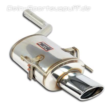 Supersprint Edelstahl Sportauspuff Mercedes CLK 430 Typ W208 145x95mm oval eingerollt abgeschrägt