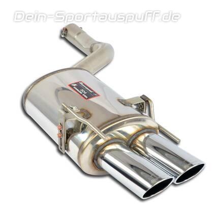Supersprint Edelstahl Sportauspuff Mercedes CLK 430 W208 2x100x75mm oval eingerollt abgeschrägt