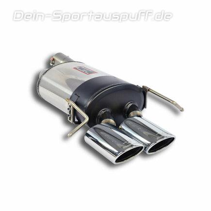 Supersprint Edelstahl Sportauspuff-Komplettanlage ab Kat Mercedes CLK 55 AMG W209 2x120x80mm oval eingerollt abgeschrägt