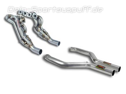 Supersprint Edelstahl Fächerkrümmer-Set inkl. Kat-Ersatzrohre Mercedes CLK 63 AMG W209
