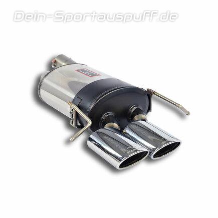 Supersprint Edelstahl Sportauspuff Mercedes CLK W209 CLK280-CLK500 für AMG-Heck 2x120x80mm oval eingerollt abgeschrägt