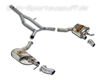 Supersprint Edelstahl Duplex Racing-Komplettanlage ab Kat Mercedes E-Klasse W212/S212 E200 E250 für originale Endrohre