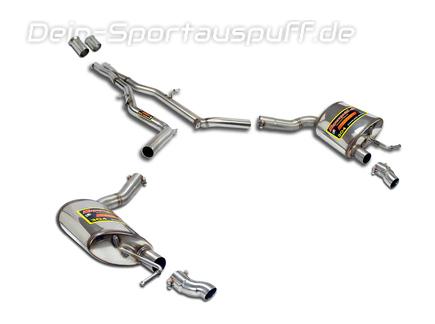 Supersprint Edelstahl Duplex Racing-Komplettanlage ab Kat Mercedes E-Klasse W212/S212 E300 E350 für originale Endrohre