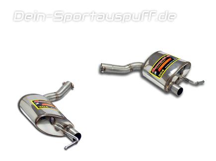 Supersprint Edelstahl Duplex Racing-Komplettanlage ab Kat Mercedes E-Klasse W212/S212 Facelift E200 E250 für AMG-Heck je 2x120x80mm oval eingerollt abgeschrägt