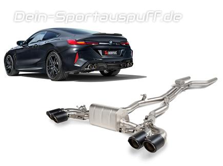 Akrapovic Evolution Line Titan Duplex Racing-Komplettanlage inkl. OPF-Ersatz BMW M8 inkl. Competition F91 F92 je 2x rund abgeschrägt aus Carbon