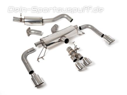 Milltek Edelstahl Duplex Sportauspuff-Komplettanlage ab Kat Toyota Corolla 1.6l GR Typ E210 4x rund abgeschrägt