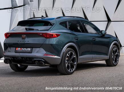 Remus Edelstahl Duplex Racing-Komplettanlage ab OPF Cupra Formentor 2.0l TSI 4Drive inkl. Endrohrsatz nach Wahl