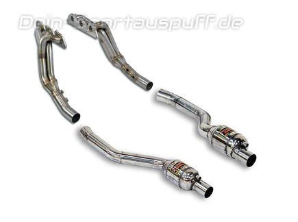 Supersprint Edelstahl Fächerkrümmer-Set inkl. 200-Zeller Sportkats Mercedes SL R230