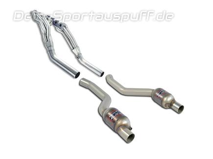 Supersprint Edelstahl Fächerkrümmer-Set inkl. 200-Zeller Sportkats Mercedes SL R230 SL500 Facelift ab 2006