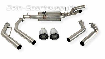Ulter Edelstahl Duplex Sportauspuff inkl. Klappensteuerung Dodge RAM 1500 5.7 V8 je 120mm rund abgeschrägt