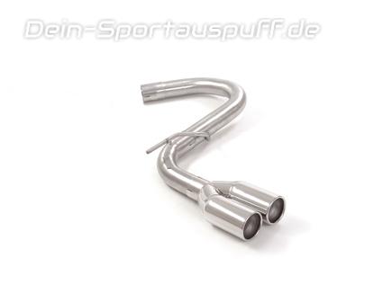 Ragazzon Edelstahl Endschalldämpfer-Ersatzrohr VW Golf 7 1.6 TDI 2x80mm rund eingerollt gerade
