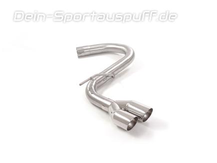 Ragazzon Edelstahl Endschalldämpfer-Ersatzrohr Seat Leon 5F 1.4 TSI 1.6 TDI 2x80mm rund doppelwandig abgeschrägt