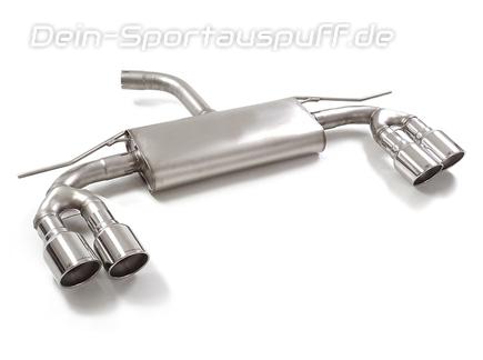 Ragazzon Edelstahl Duplex Sportauspuff Audi A3 8Y Sportback 35TFSI je 2x102mm rund eingerollt abgeschrägt
