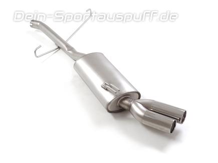 Ragazzon Edelstahl Racing-Komplettanlage ab Kat Fiat Barchetta 2x70mm rund eingerollt gerade versetzt