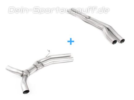 Milltek Edelstahl Vor- und Mittelschalldämpfer-Ersatzrohr Audi RS5 B9