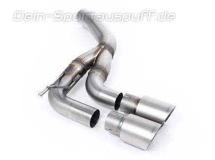 Milltek Edelstahl Sportauspuff Land Rover Defender 2 3.0l Diesel Typ L663 je 90mm rund doppelwandig abgeschrägt Titan matt