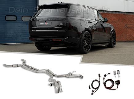 Milltek Edelstahl Duplex Racing-Komplettanlage ab OPF inkl. Klappensteuerung Range Rover 5 Typ L460 P530